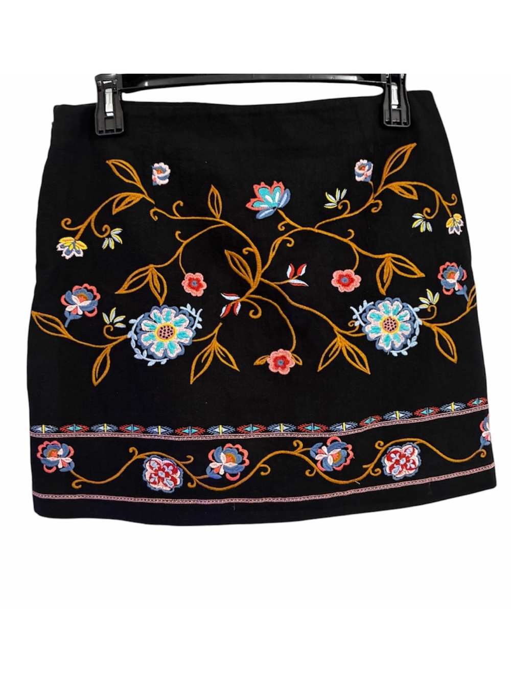 Ann Taylor Loft Embroidered Floral Skirt